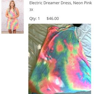 💖💚ELECTRIC DREAMER DRESS - NEON PINK